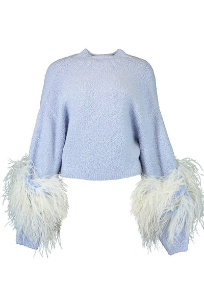 Ostrich Feather Sweater | LAPOINTE – Marissa Collections