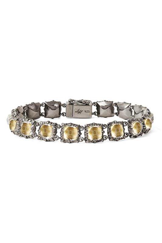 LARKSPUR & HAWK-Bella Jeau de Paume Bracelet-SILVER