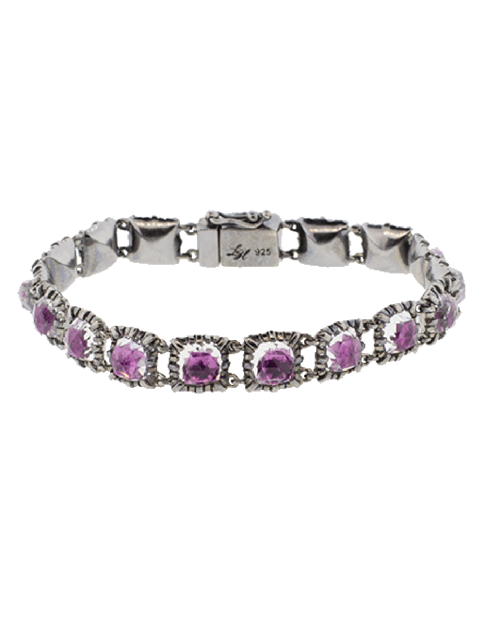 LARKSPUR & HAWK-Bella Jeu De Paume Bracelet-SILVER