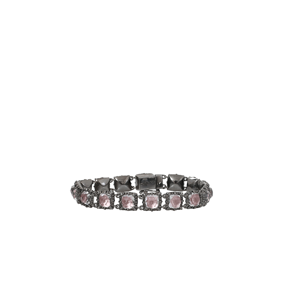 LARKSPUR & HAWK-Bella Small Jeu De Paume Bracelet-SILVER