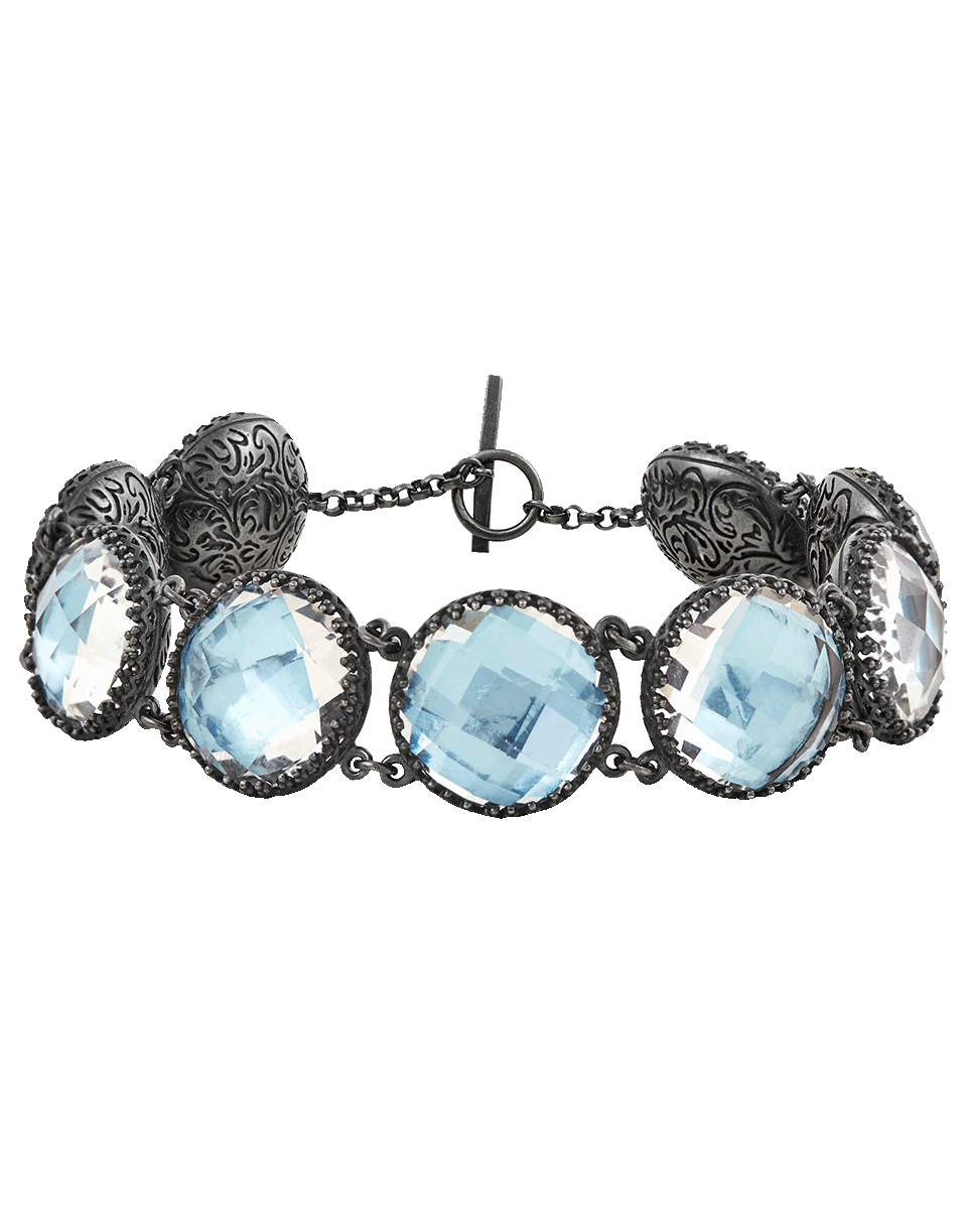 LARKSPUR & HAWK-Olivia Button Bracelet-SILVER