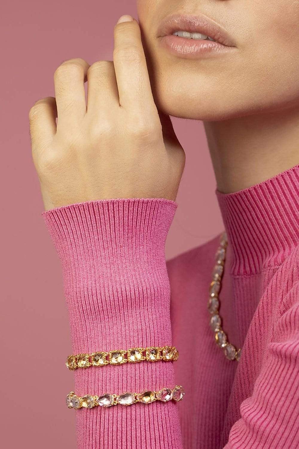 LARKSPUR & HAWK-Bella Small Jeu de Paume Bracelet - Nectar-YELLOW GOLD