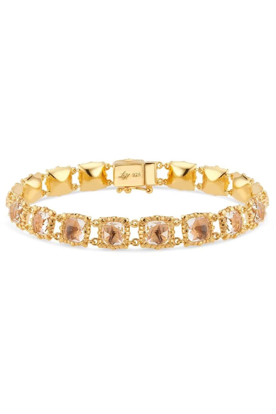 LARKSPUR & HAWK-Bella Small Jeu de Paume Bracelet - Nectar-YELLOW GOLD