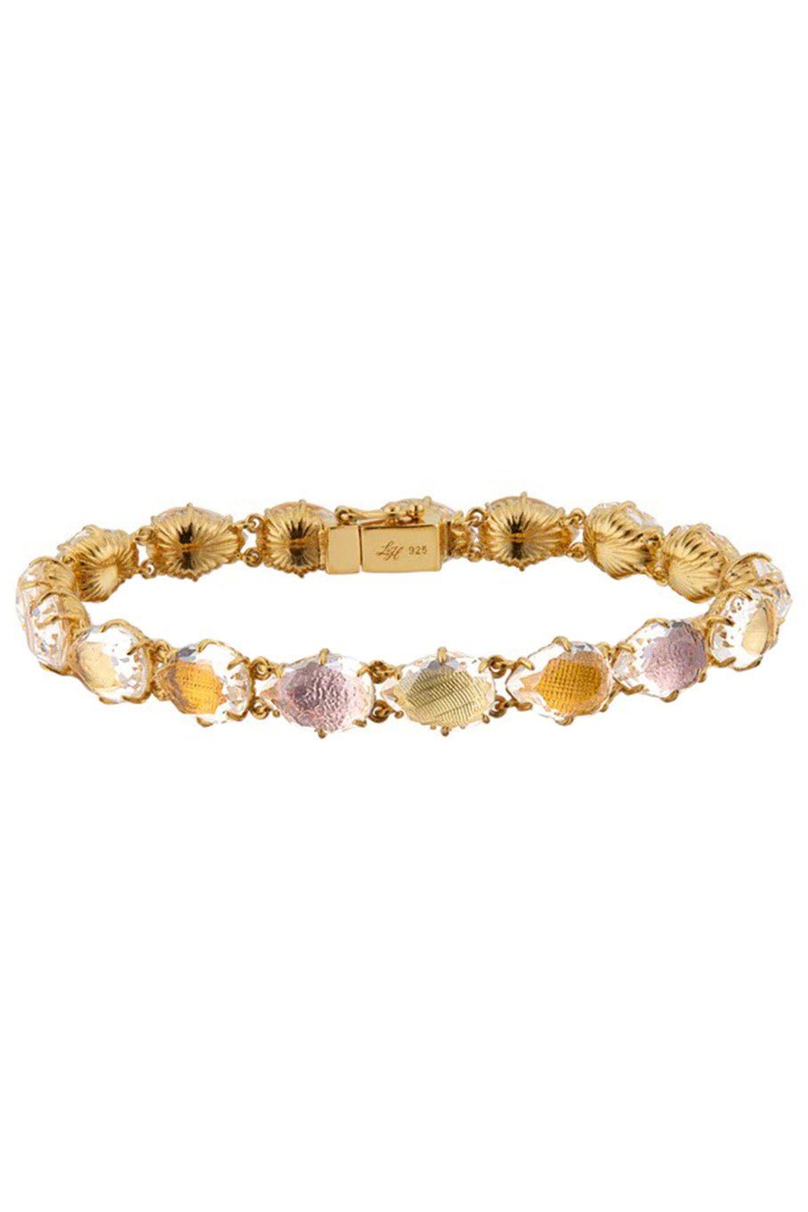 LARKSPUR & HAWK-Caterina Bracelet - Pink-YELLOW GOLD