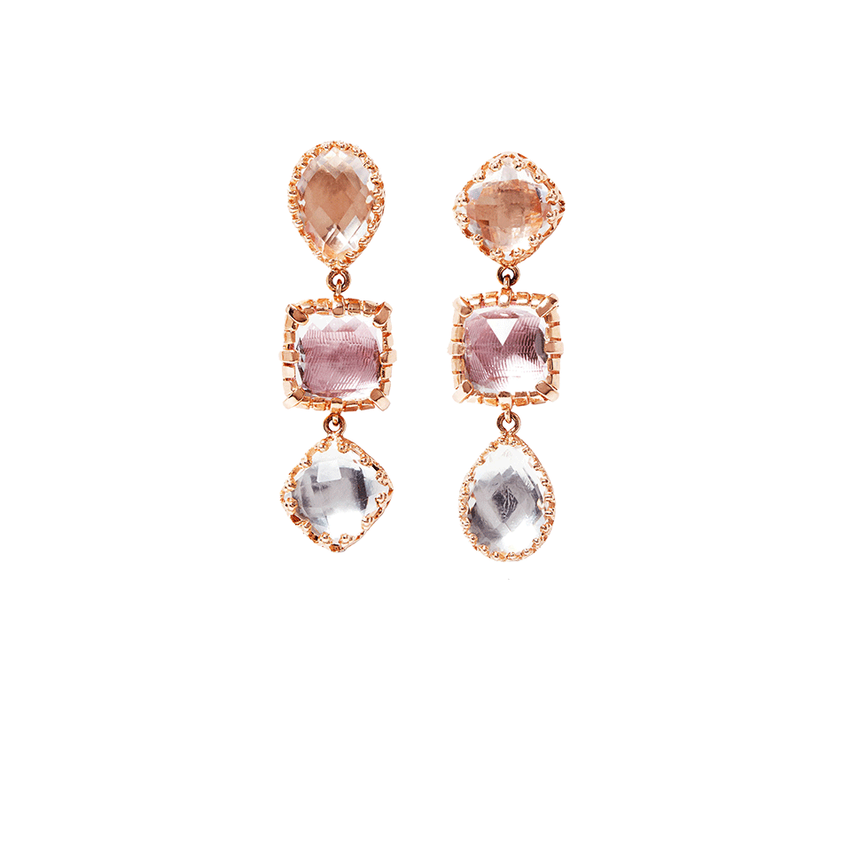 LARKSPUR & HAWK-Sadie 3 Drop Earrings-ROSE GOLD