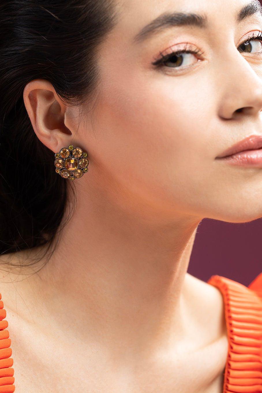 LARKSPUR & HAWK-Luiza Earring - Yellow-SILVER