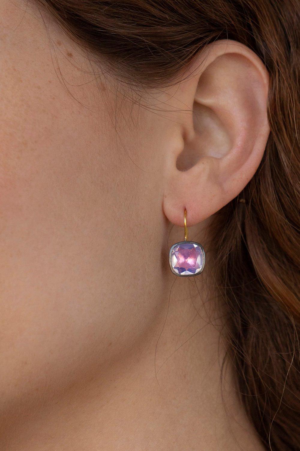 LARKSPUR & HAWK-Luzia Button Earrings-SILVER