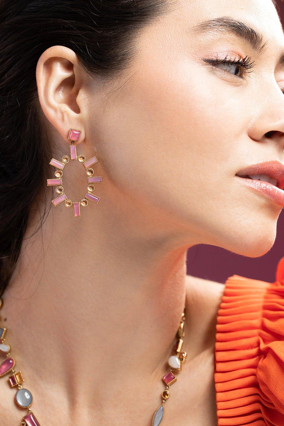 LARKSPUR & HAWK-Cora Chandelier Earrings-YELLOW GOLD