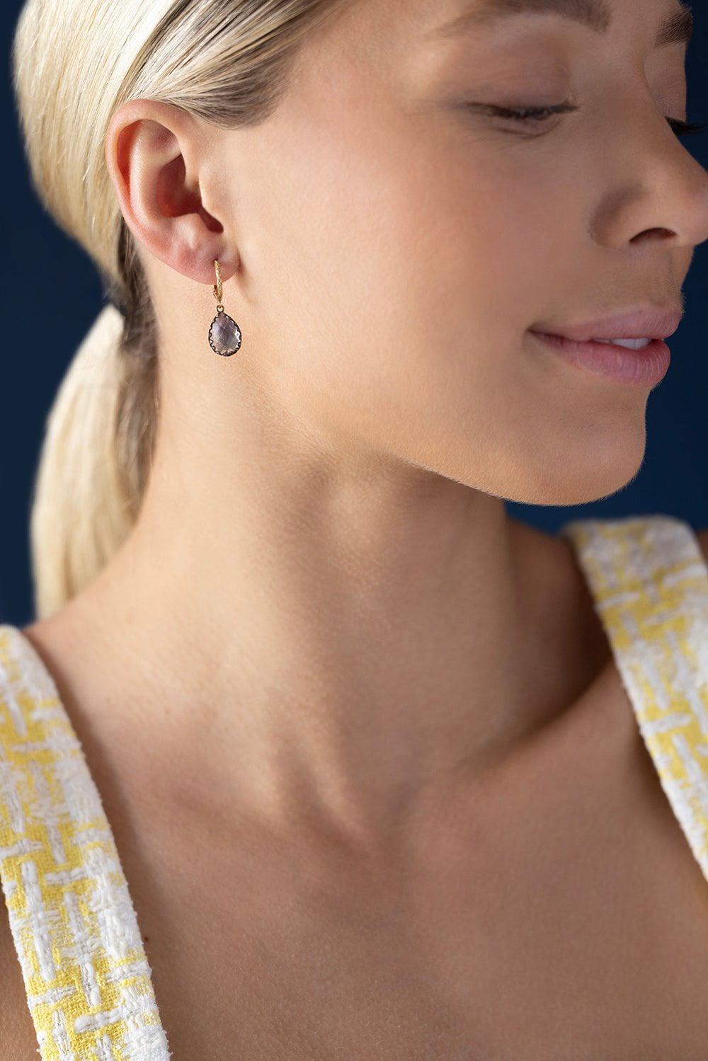 LARKSPUR & HAWK-Lady Jane Small Pear Drop Earrings-YELLOW GOLD