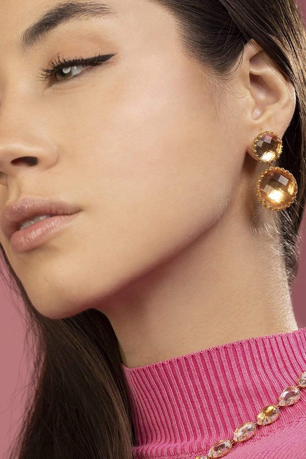 LARKSPUR & HAWK-Olivia Large Earrings - Nectar-YELLOW GOLD