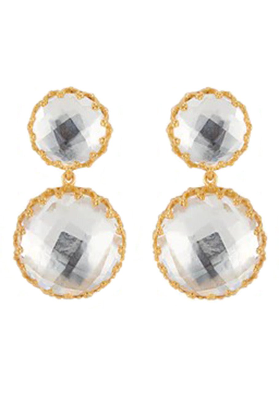 LARKSPUR & HAWK-Olivia Large Earrings - White-YELLOW GOLD