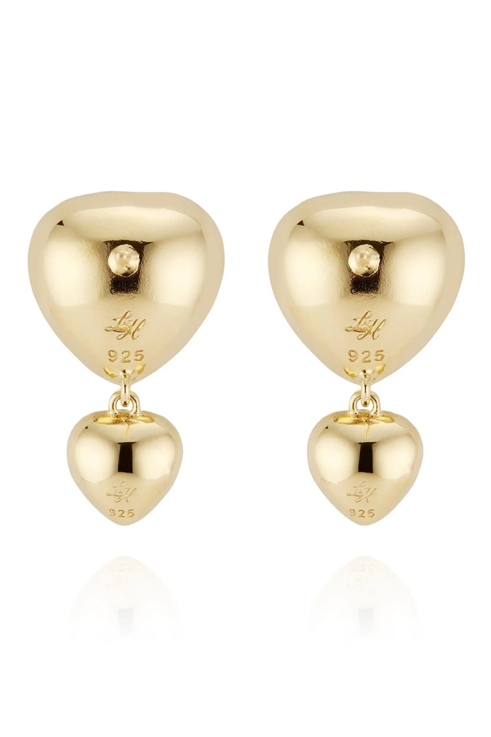 LARKSPUR & HAWK-Valentina 'I Love NY' 2-Drop Earrings - Bellini-YELLOW GOLD