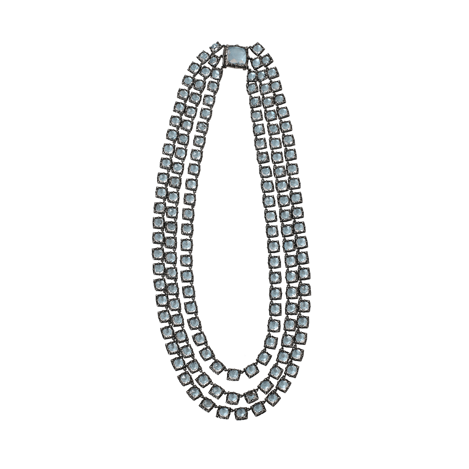 LARKSPUR & HAWK-Antoinette 3 Strand Quartz Necklace-SILVER