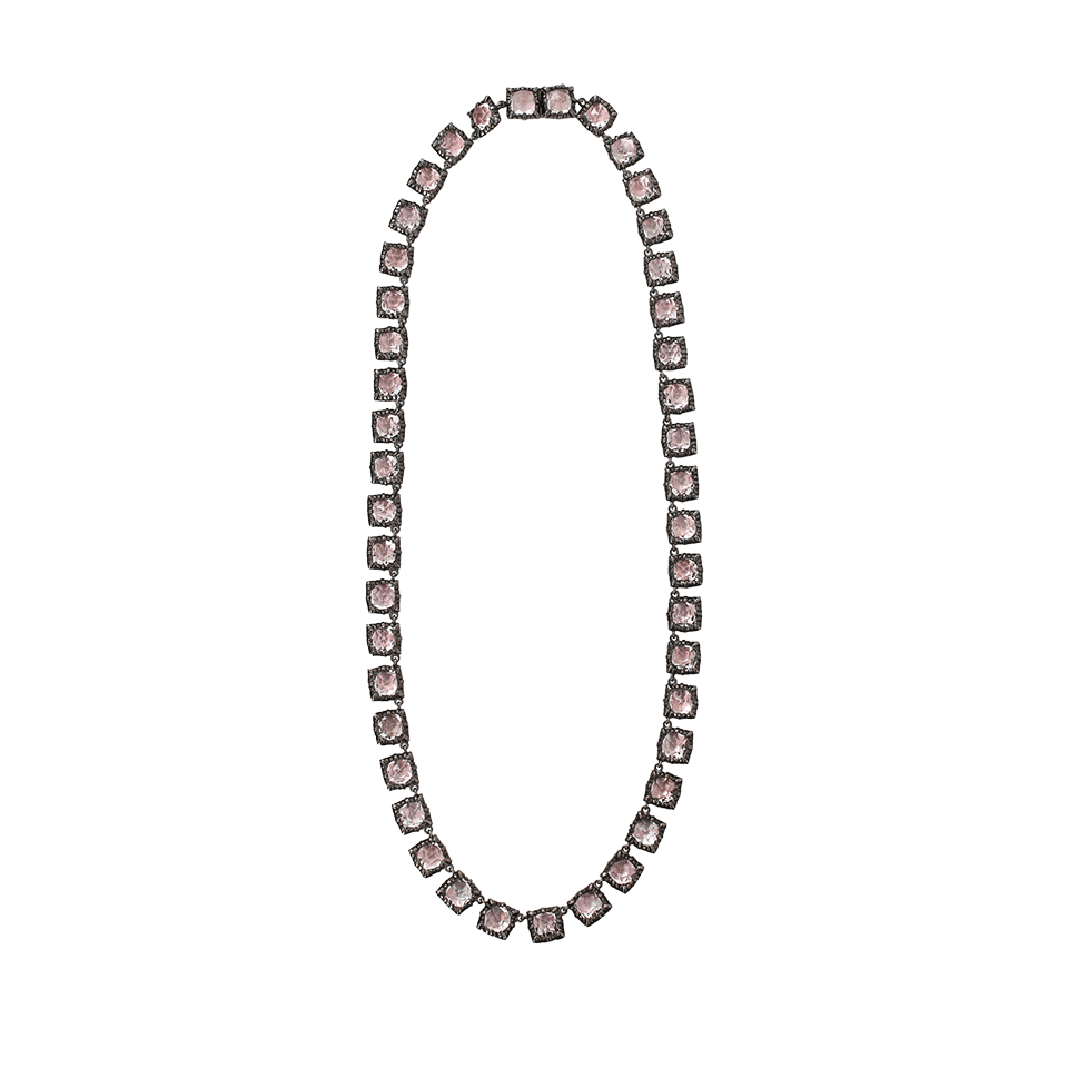 LARKSPUR & HAWK-Bella Small Riviere Necklace-SILVER