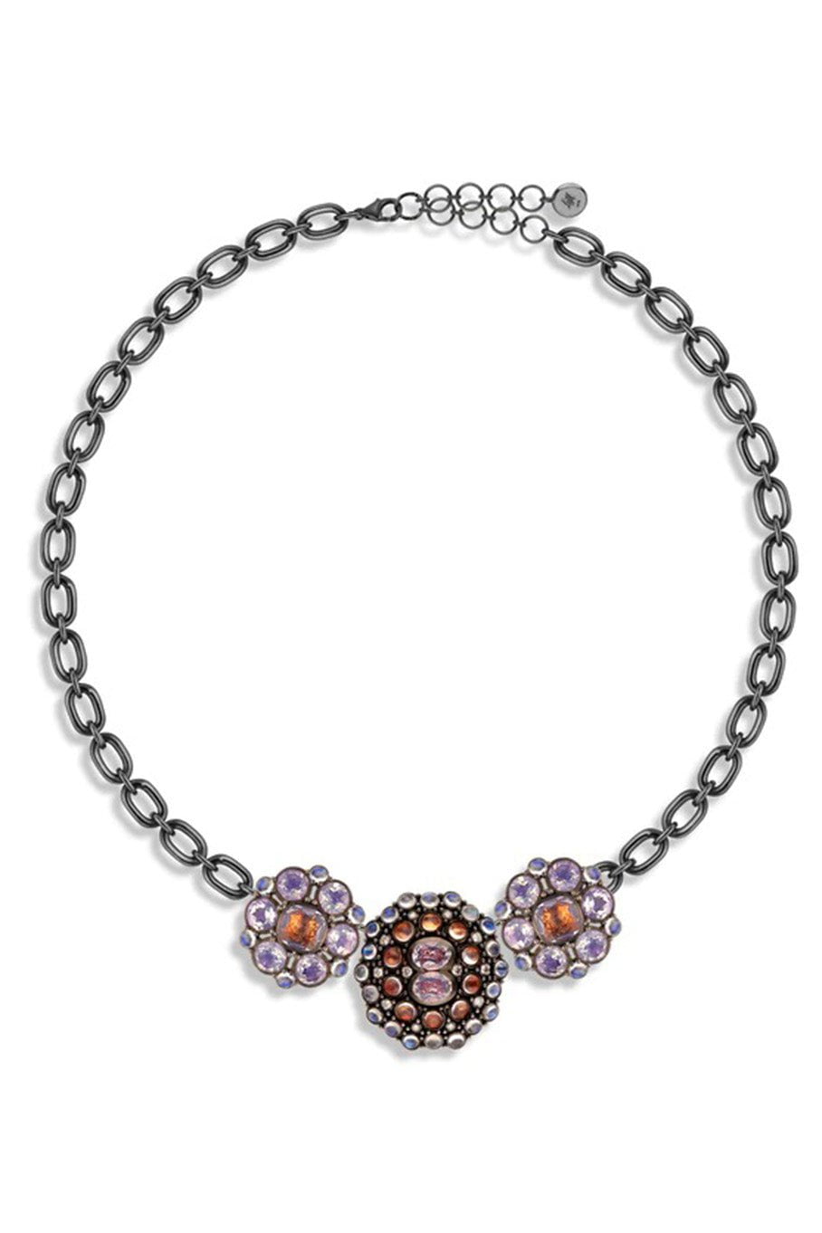 LARKSPUR & HAWK-Luzia Cluster Necklace-SILVER