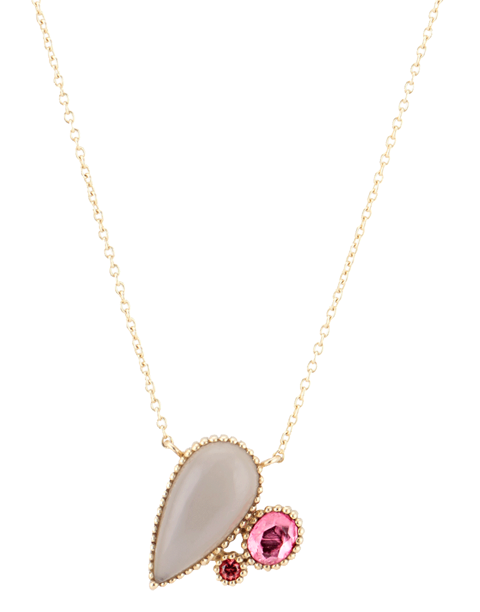 LARKSPUR & HAWK-Cora Cluster Pendant Necklace-YELLOW GOLD