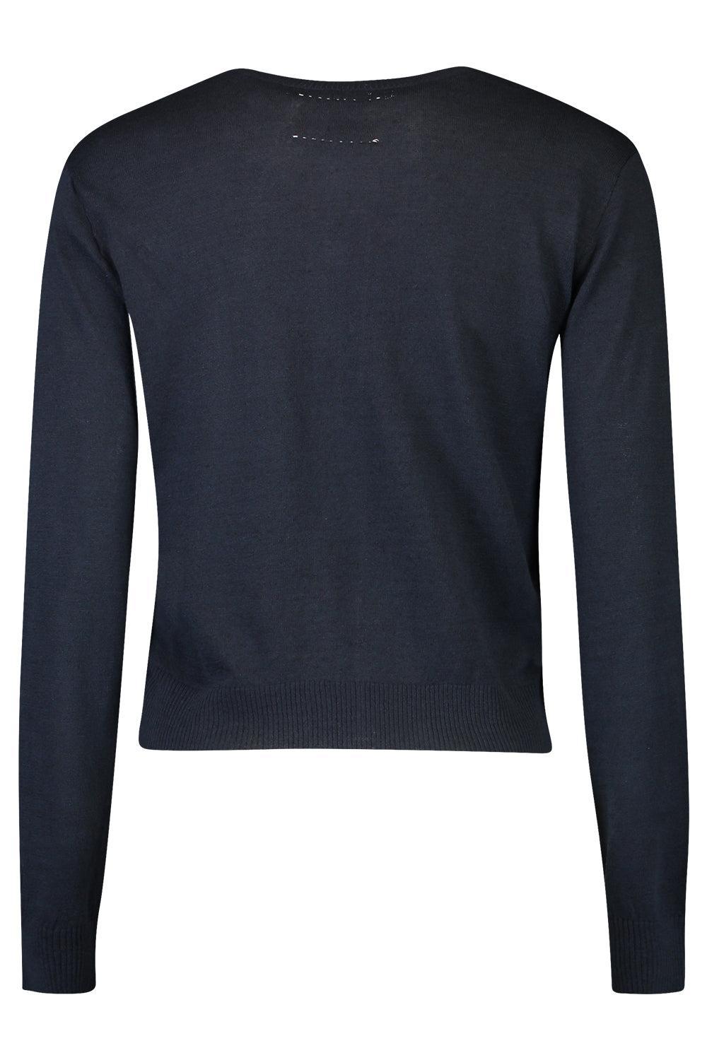 Long Sleeve Crewneck Cardigan - Marritimo-BLUE-XS-CLOTHINGTOPCARDIGAN-LARS ANDERSSON