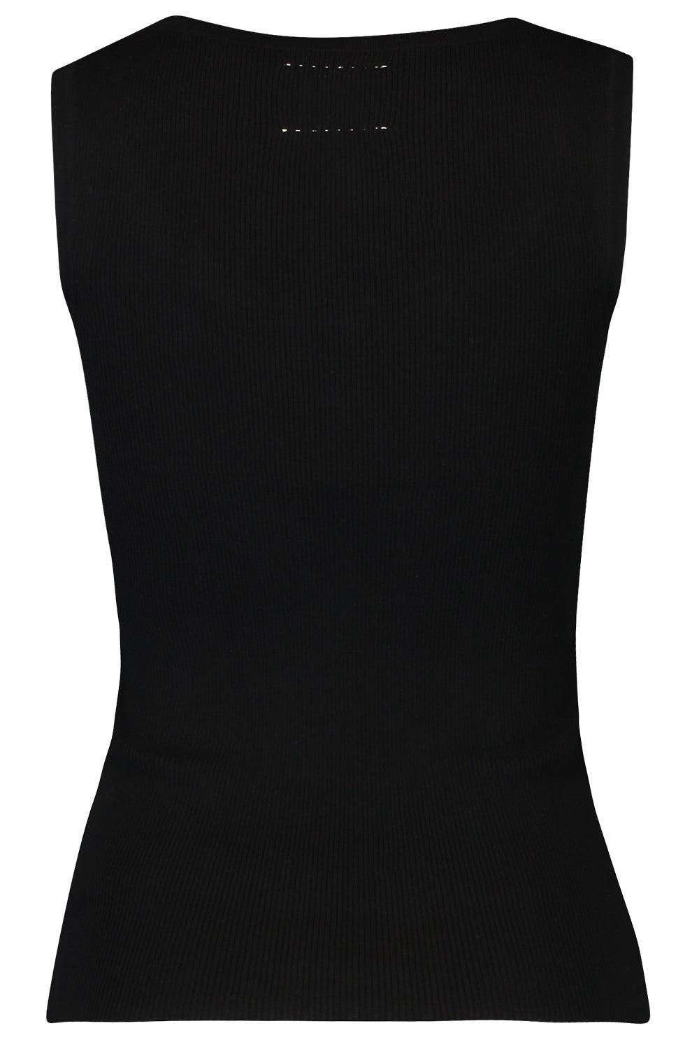 Scoopneck Crop Tank - Black-BLACK-XS-CLOTHINGTOPTANK-LARS ANDERSSON