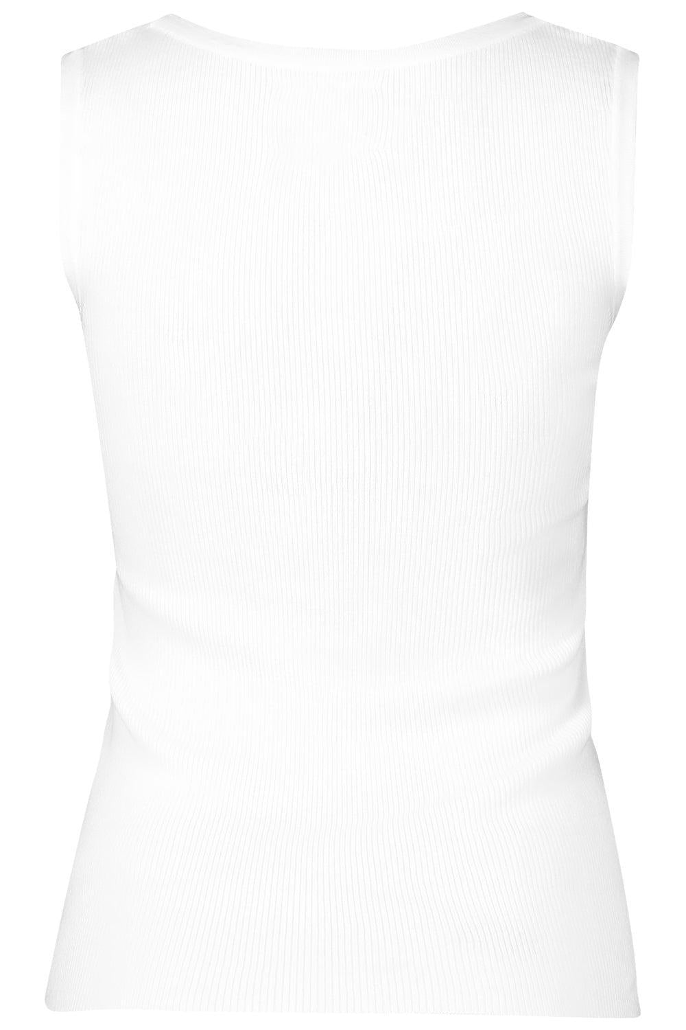 Scoopneck Crop Tank - Candido White-WHITE-XS-CLOTHINGTOPTANK-LARS ANDERSSON