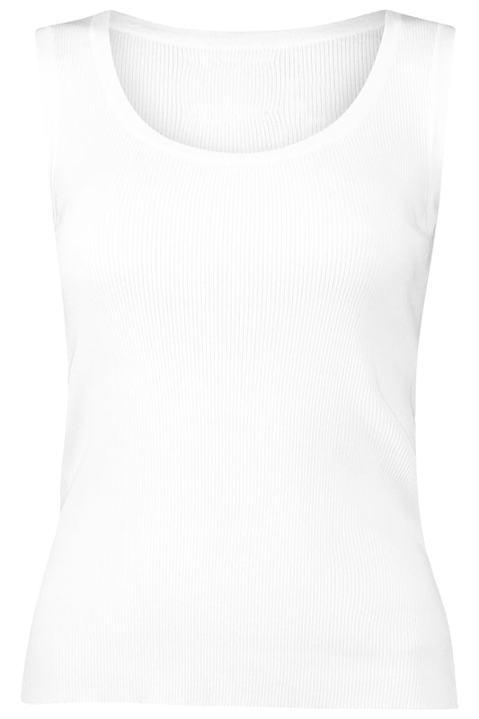 Scoopneck Crop Tank - Candido White-WHITE-XS-CLOTHINGTOPTANK-LARS ANDERSSON