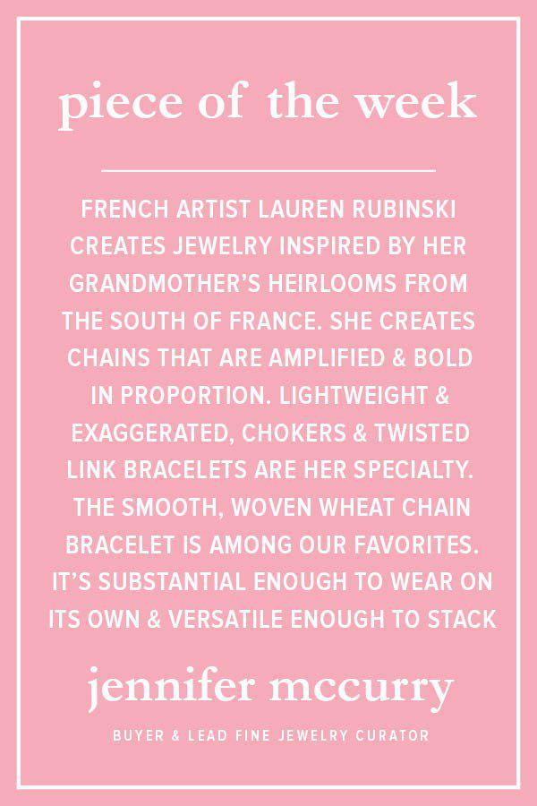 LAUREN RUBINSKI-LR1 - Medium Yellow Gold Bracelet-YELLOW GOLD