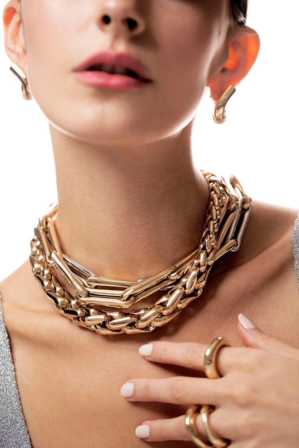 LAUREN RUBINSKI-LR1 - Large Yellow Gold Necklace-YELLOW GOLD