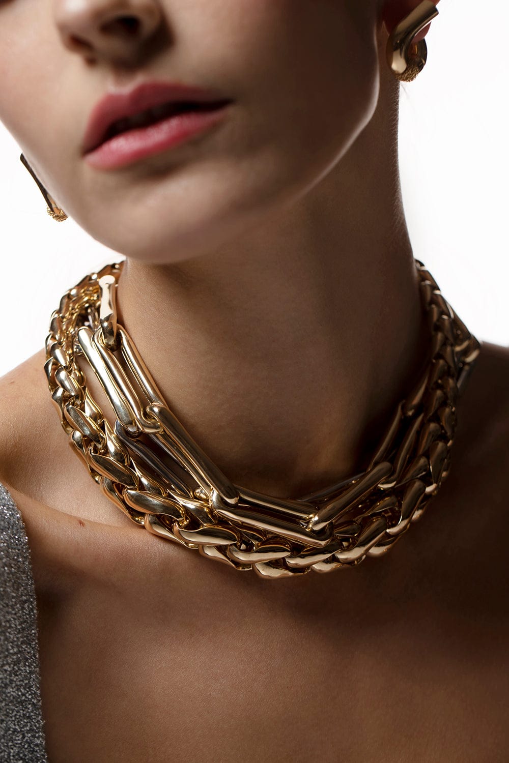 LR3 - Extra Large Yellow and White Gold Necklace | LAUREN RUBINSKI