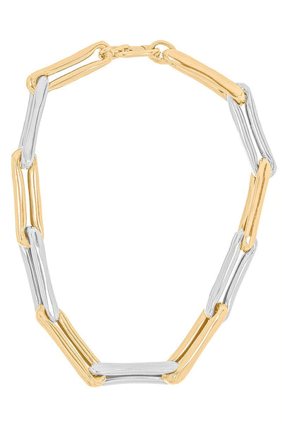 LR3 - Extra Large Yellow and White Gold Necklace | LAUREN RUBINSKI