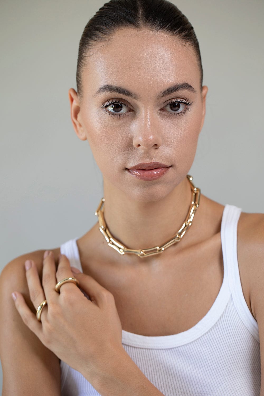 LAUREN RUBINSKI-LR3 - Large Gold Necklace-YELLOW GOLD