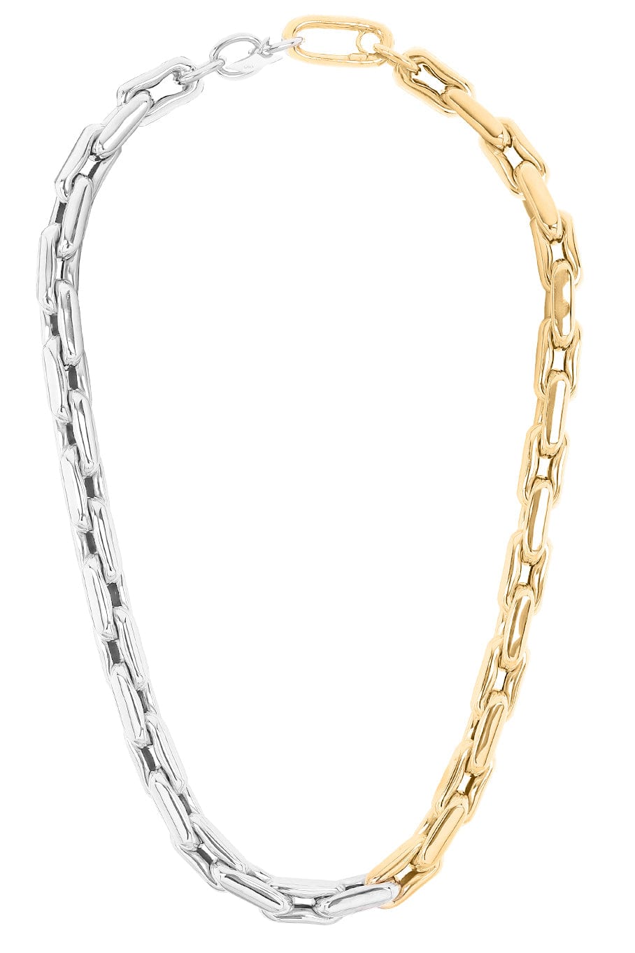 LAUREN RUBINSKI-LR3 - Small Yellow and White Gold Necklace-YELLOW GOLD