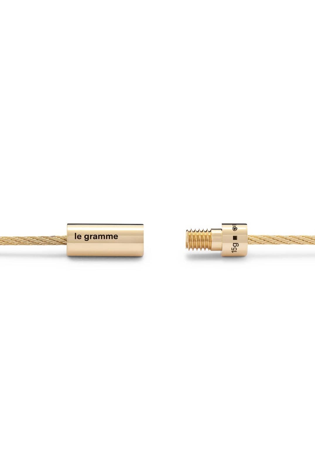 15g Polished Yellow Gold Double Cable Bracelet | LE GRAMME
