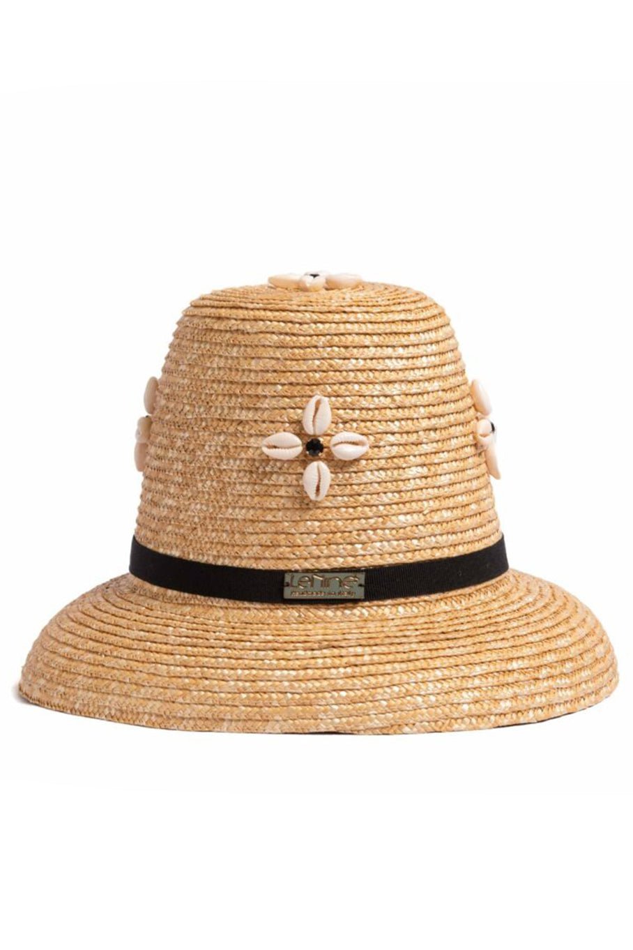 LE NINE-Cross Grain Flower City Hat-NAT/BLK