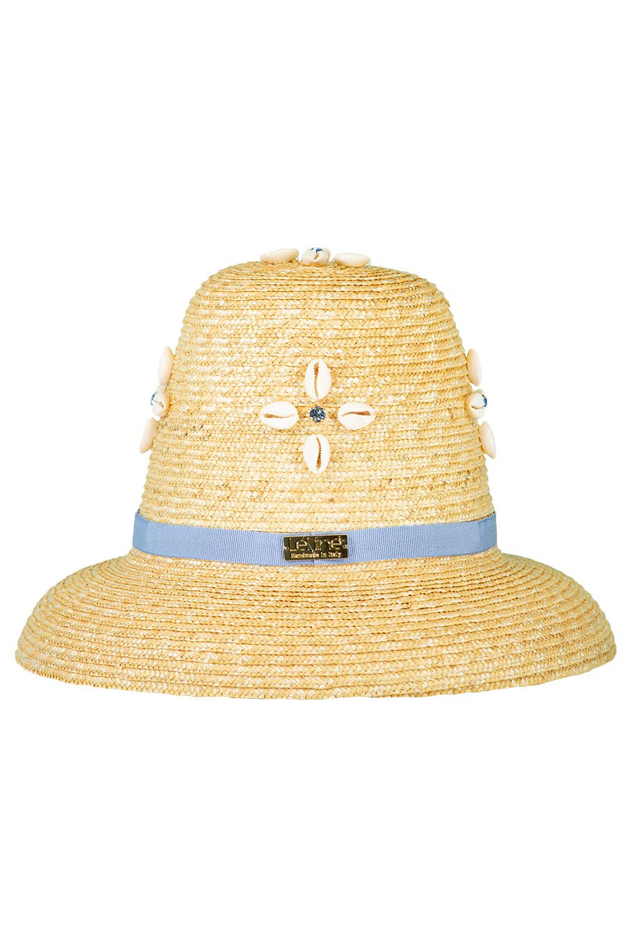 LE NINE-Cross Grain Sapphire Flower City Hat-NAT/LTSA