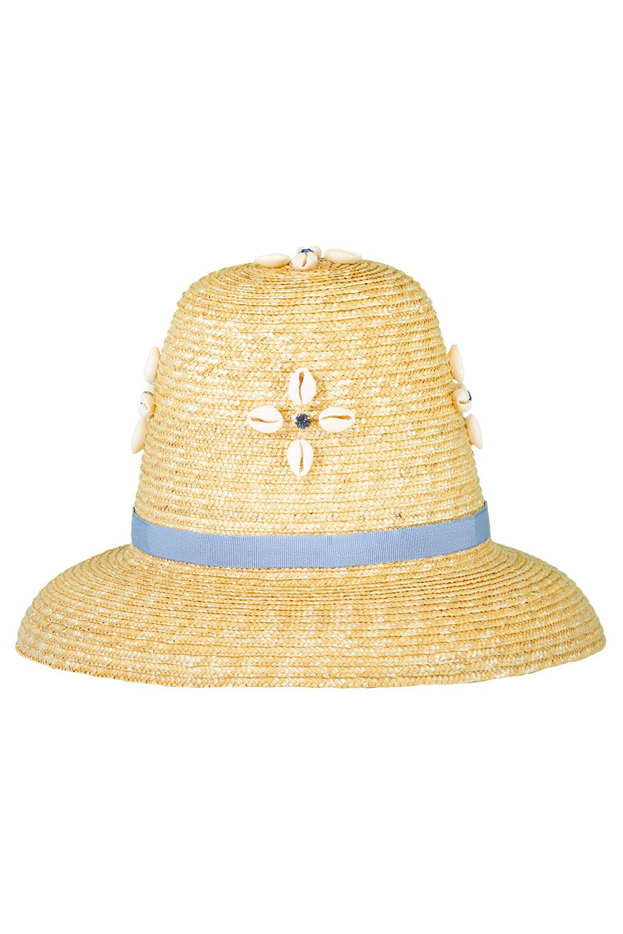 LE NINE-Cross Grain Sapphire Flower City Hat-NAT/LTSA
