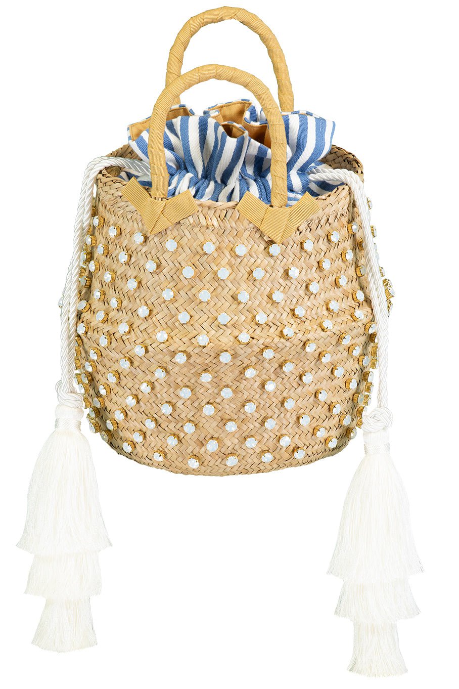 LE NINE-Carol Yacht White Opal Bag-NAT/MARN