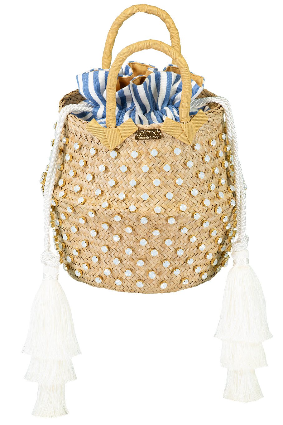 LE NINE-Carol Yacht White Opal Bag-NAT/MARN
