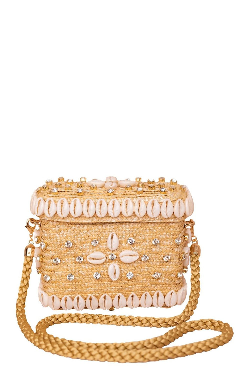 LE NINE-Flowery Crystal Box Bag-BISCOTTO