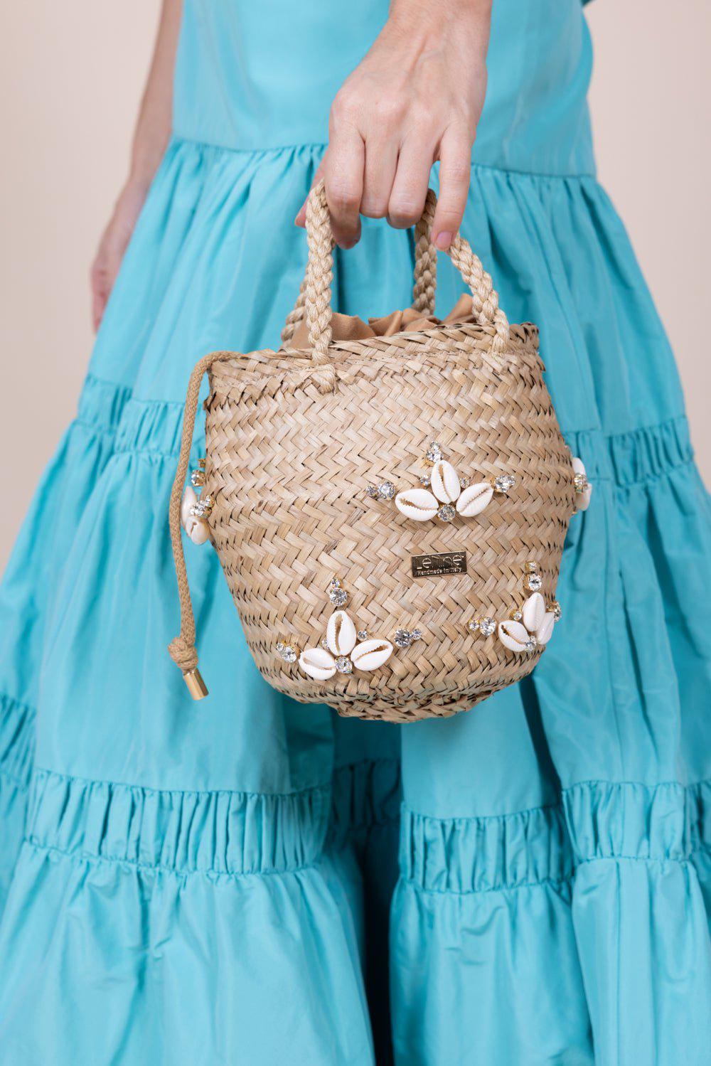 LE NINE-Small Nina Cry Bud Bag-BISCOTTO
