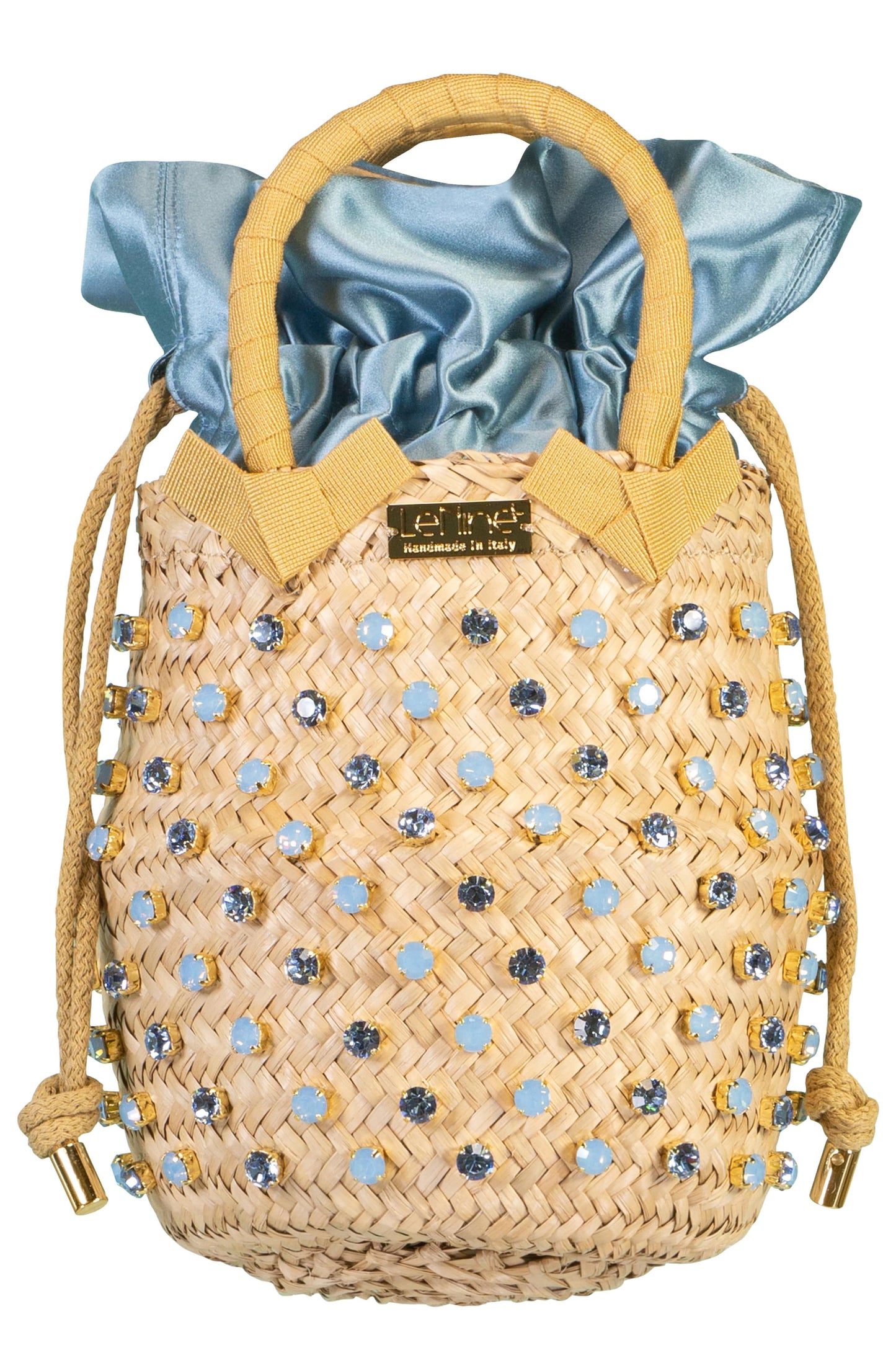 LE NINE-Nina Sorbet Small Bag - Biscotto Sapphire Twist-BISC/ROS