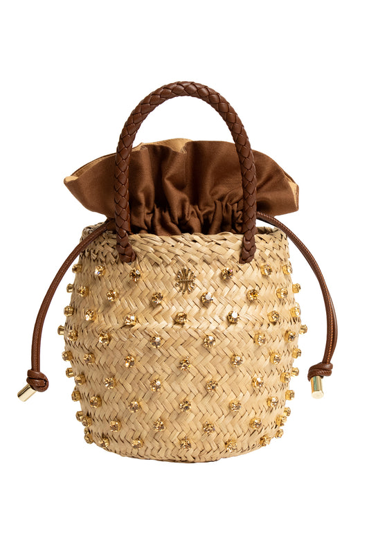 Nina Crystal Bag - Tabacco-BROWN-HANDBAGTOP HANDLE-LE NINE