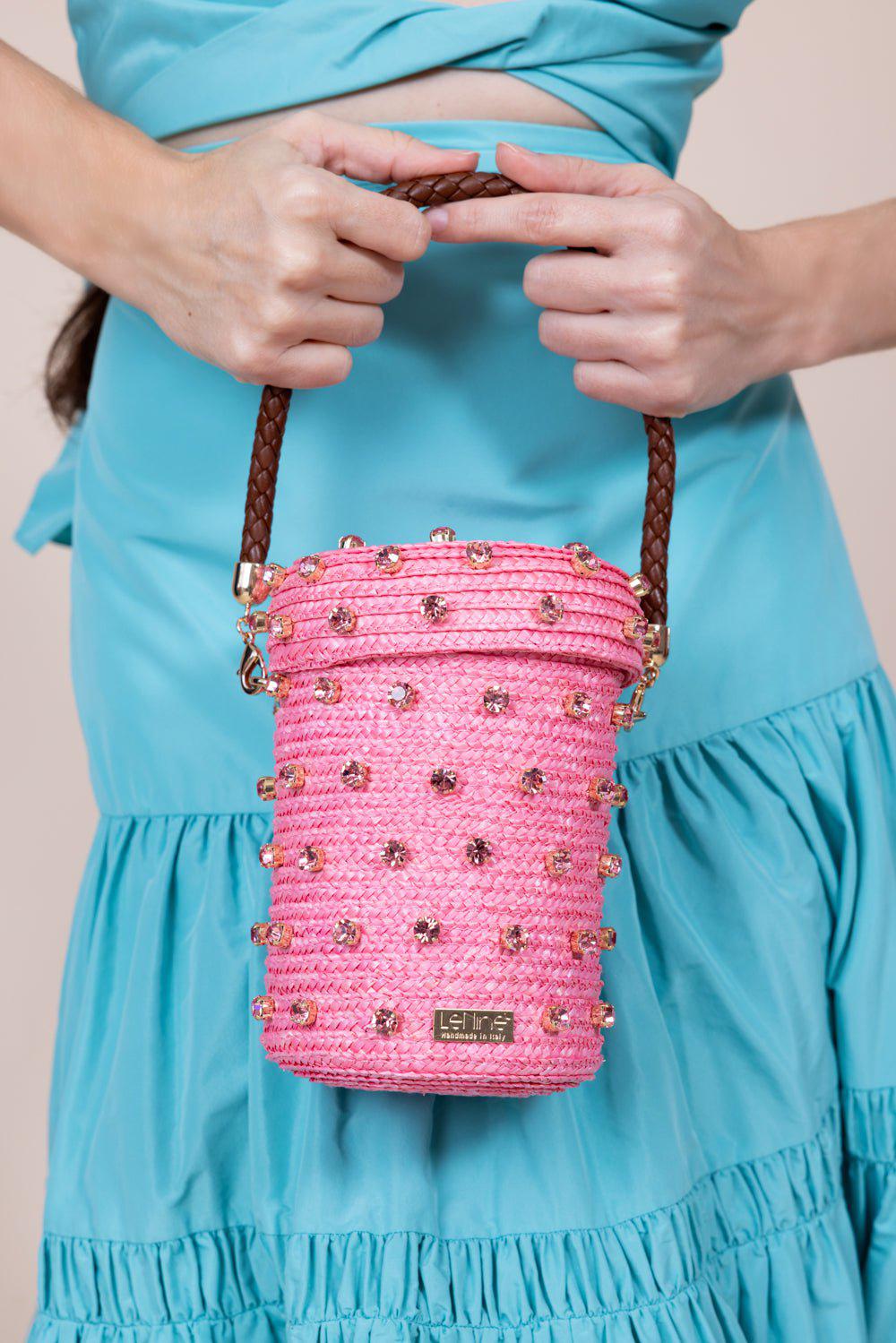 Mini Cylinder Mono Bag - Light Rose | LE NINE – Marissa Collections