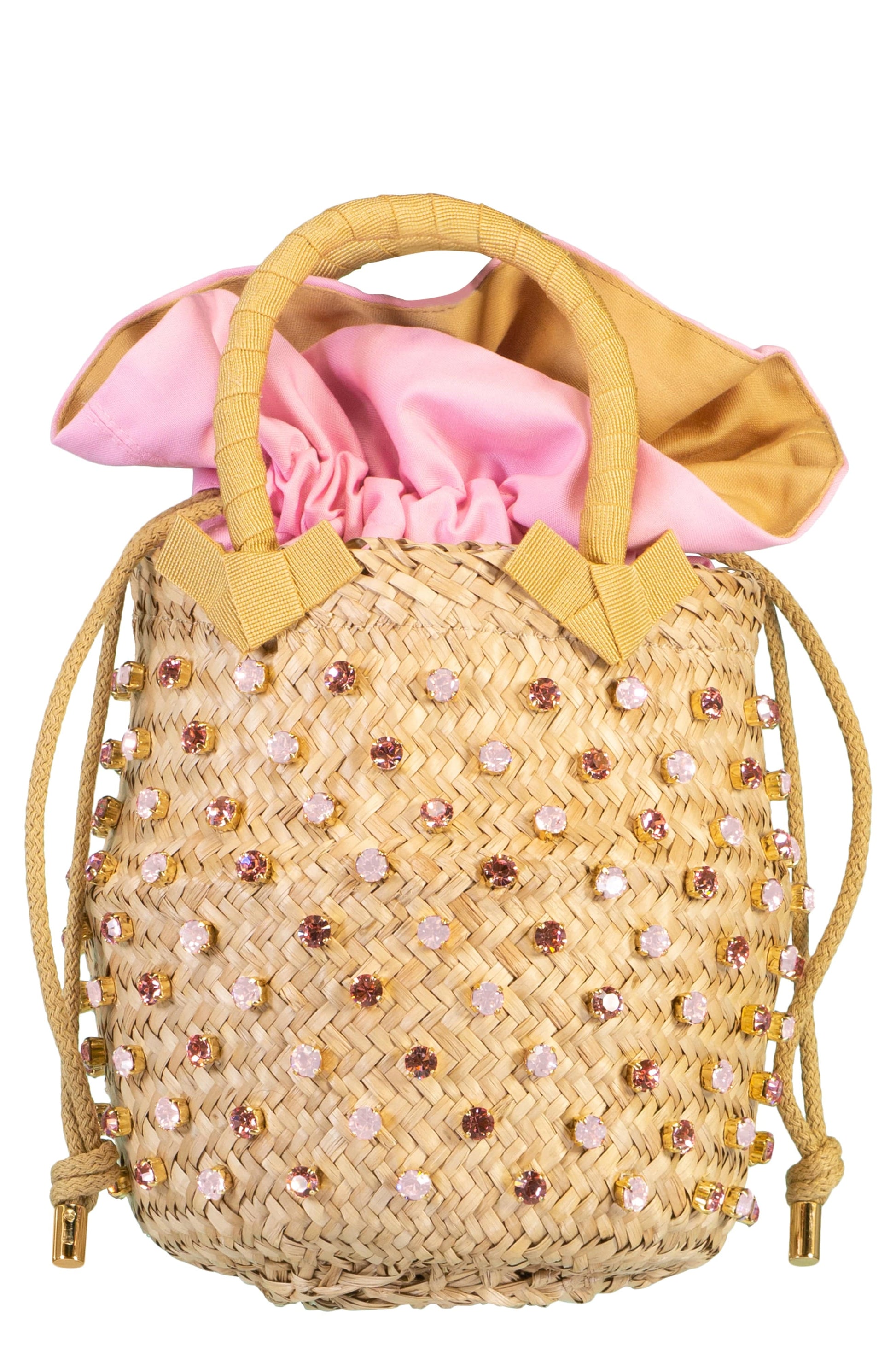 LE NINE-Nina Sorbet Small Bag - Biscotto Rose Twist-