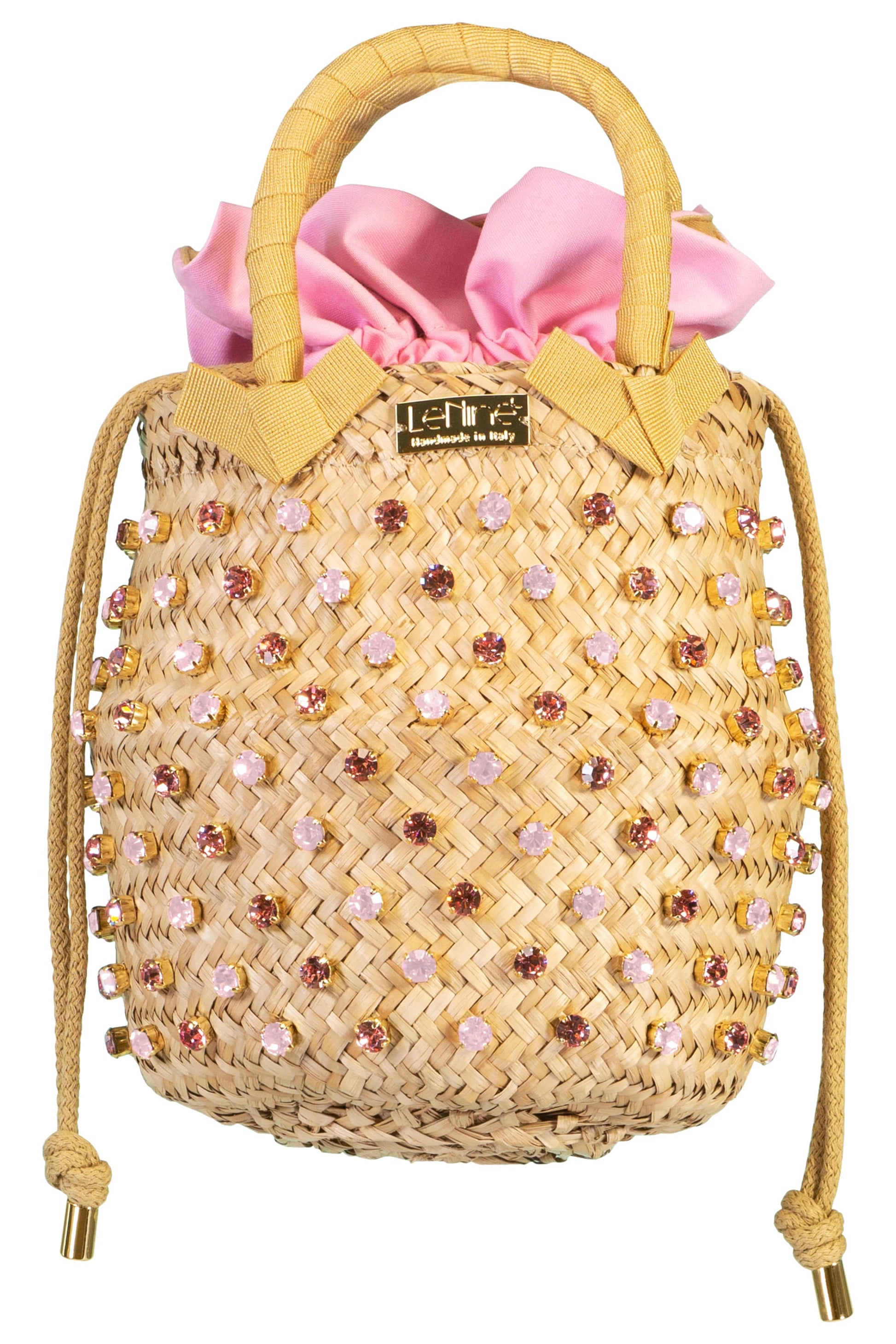LE NINE-Nina Sorbet Small Bag - Biscotto Rose Twist-
