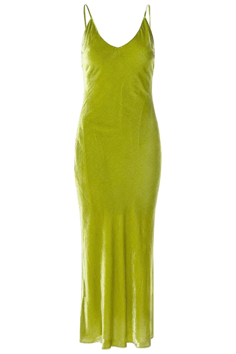 LE SUPERBE-Slipping Out Dress - Chartreuse-