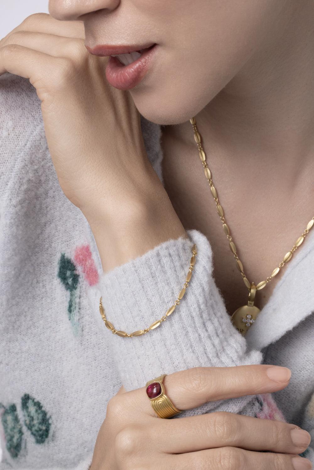 Bahari Continuous Pod Bracelet-YELLOW GOLD-7.5-JEWELRYFINE JEWELBRACELET O-LEIGH MAXWELL