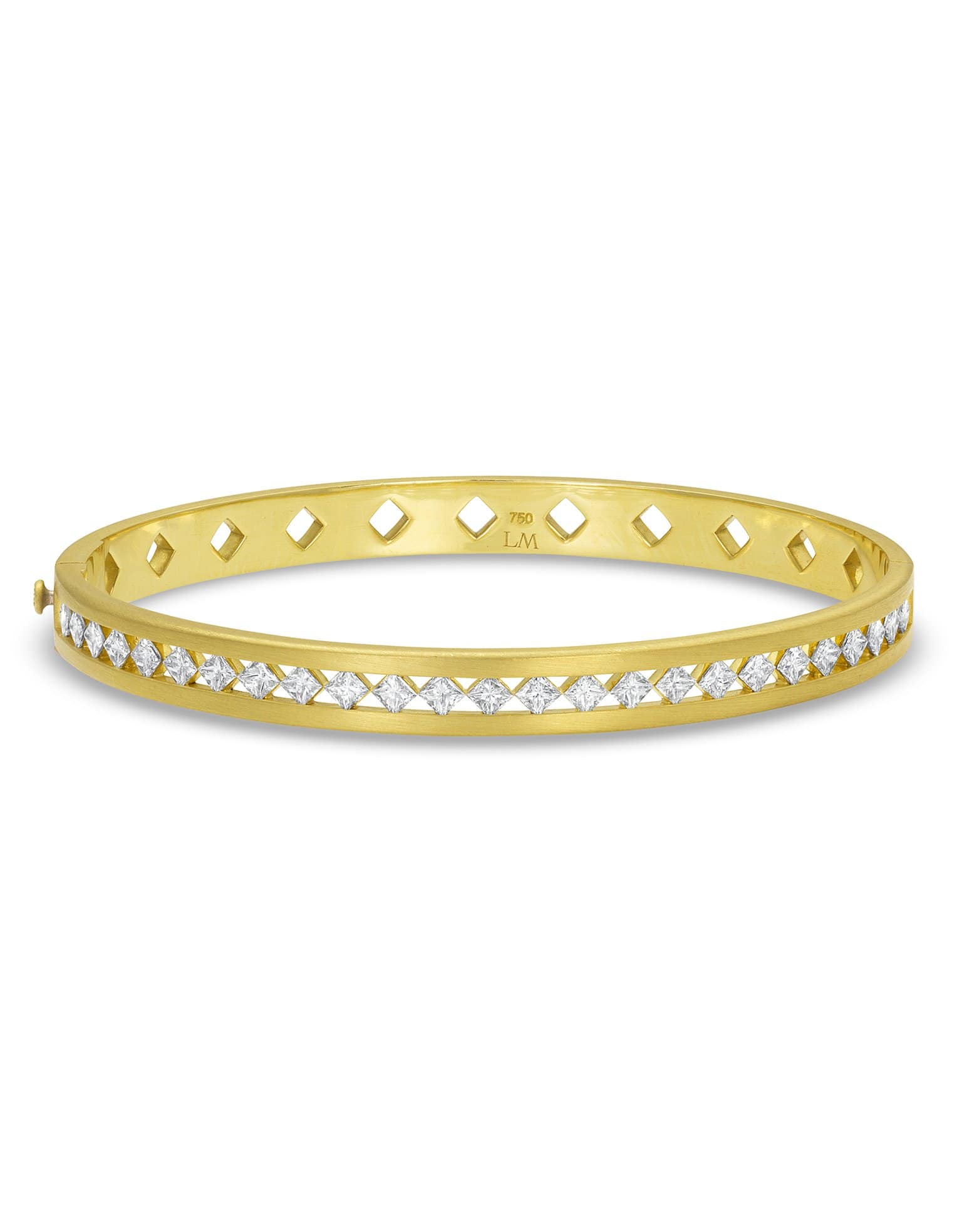 LEIGH MAXWELL-Ameerah Diamond Hinged Bracelet-YELLOW GOLD