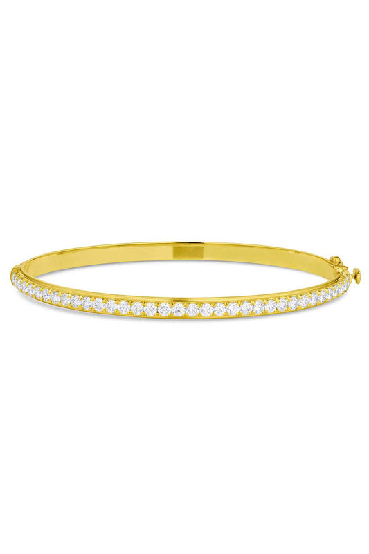 LEIGH MAXWELL-Diamond Edged Eternity Bracelet-YELLOW GOLD