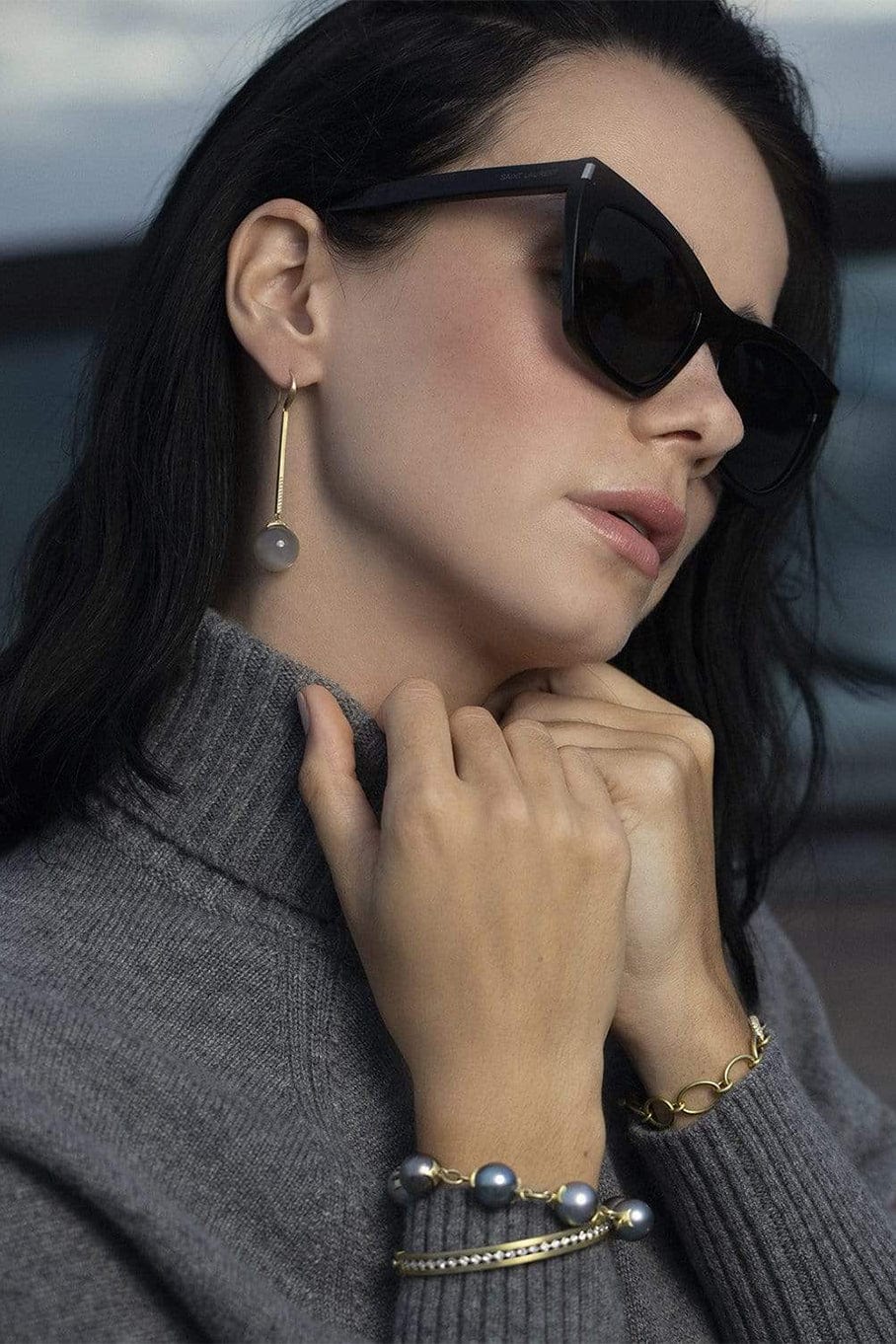 LEIGH MAXWELL-Tahitian Pearl Bracelet-YELLOW GOLD