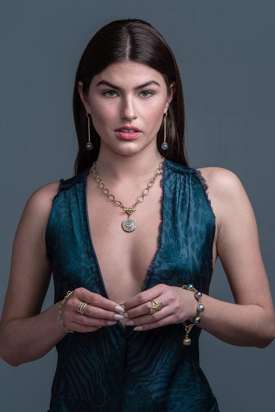 LEIGH MAXWELL-Tahitian Pearl Bracelet-YELLOW GOLD