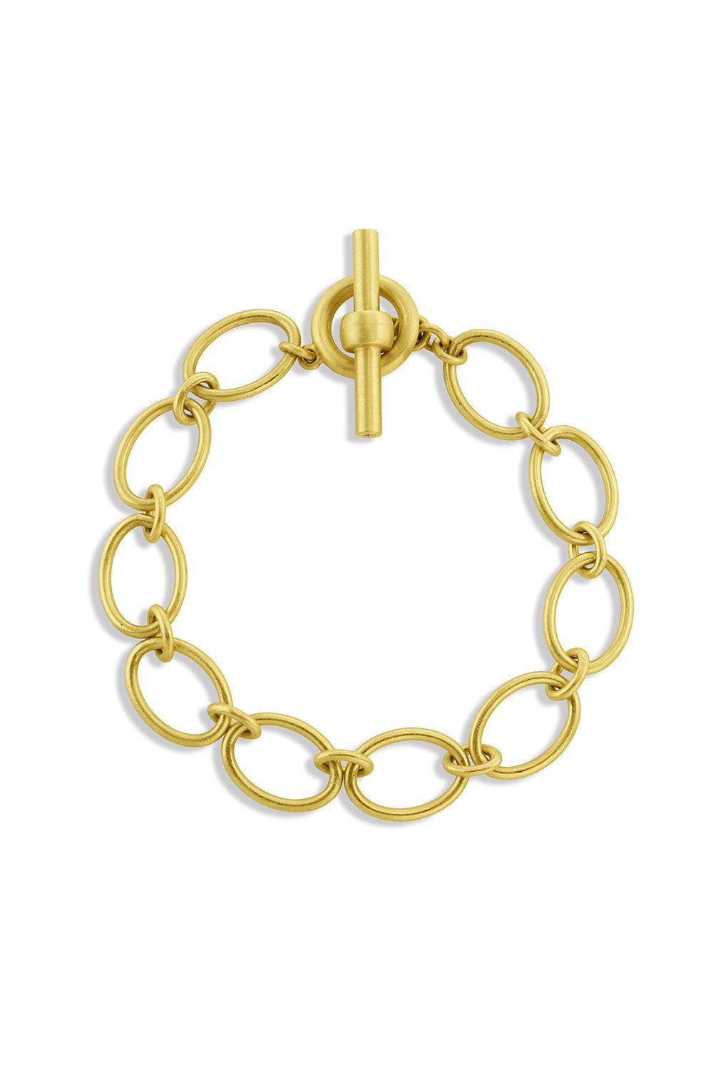 LEIGH MAXWELL-Handmade Link Bracelet-YELLOW GOLD